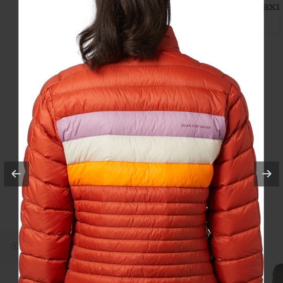Cotopaxi Womens Fuego Down Jacket - Cayenne Stripes Sz XS - Picture 4 of 10